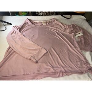 JESSICA SIMPSON 3X Boho Flowy‎ Blouse Light Pink  So Soft NWT 239